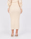 Sparkle Knitted Beige Long Skirt