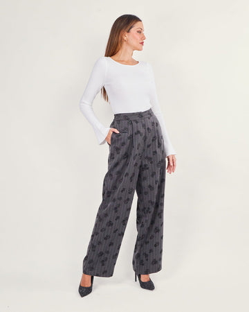 Graphite rose pants