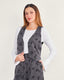 Graphite rose print vest