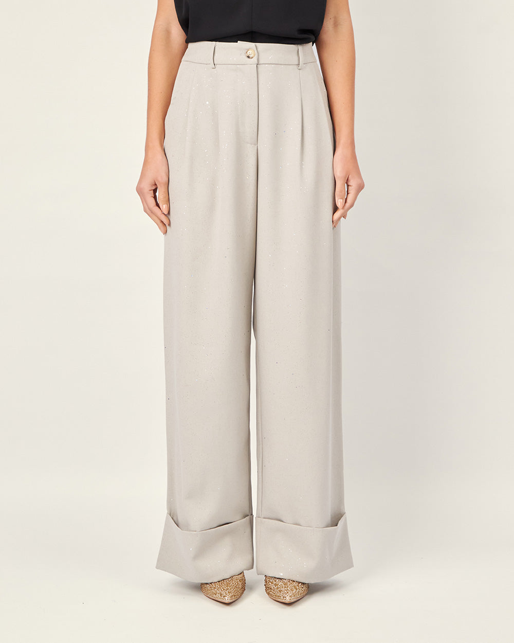 Taupe palazzo sparkle