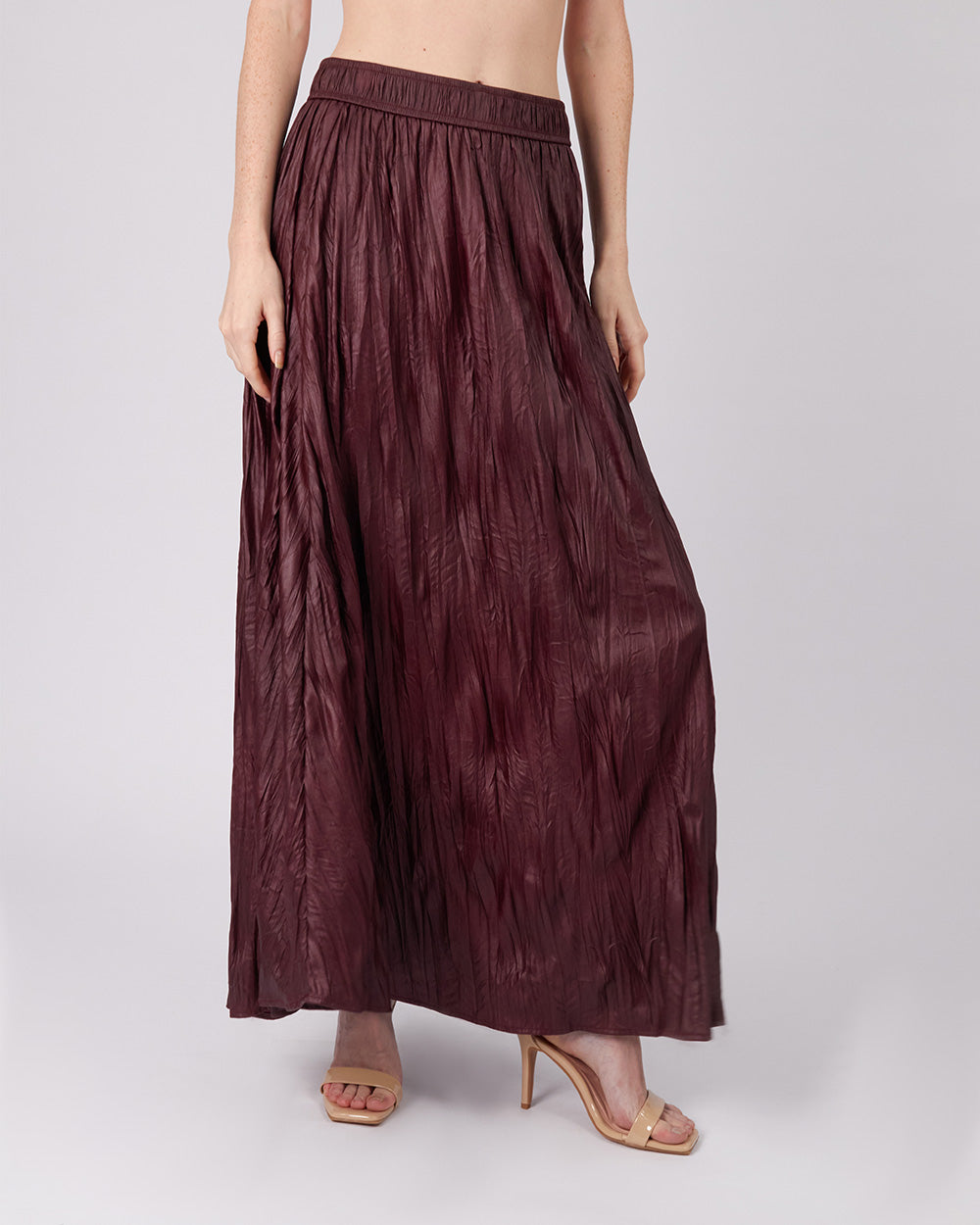 Burgundy Ribbed Skirt