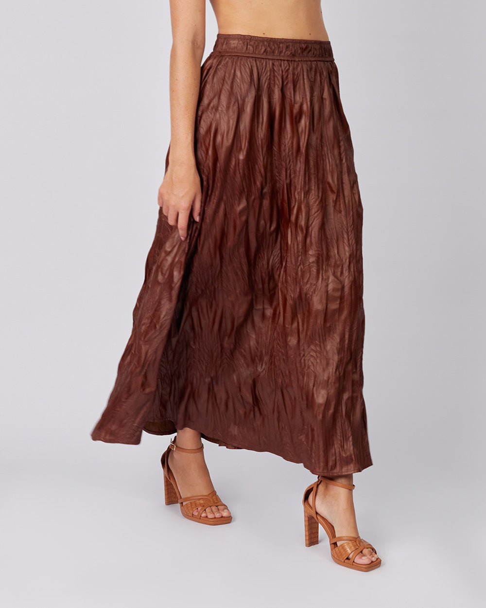 Camel Ruffed Skirt