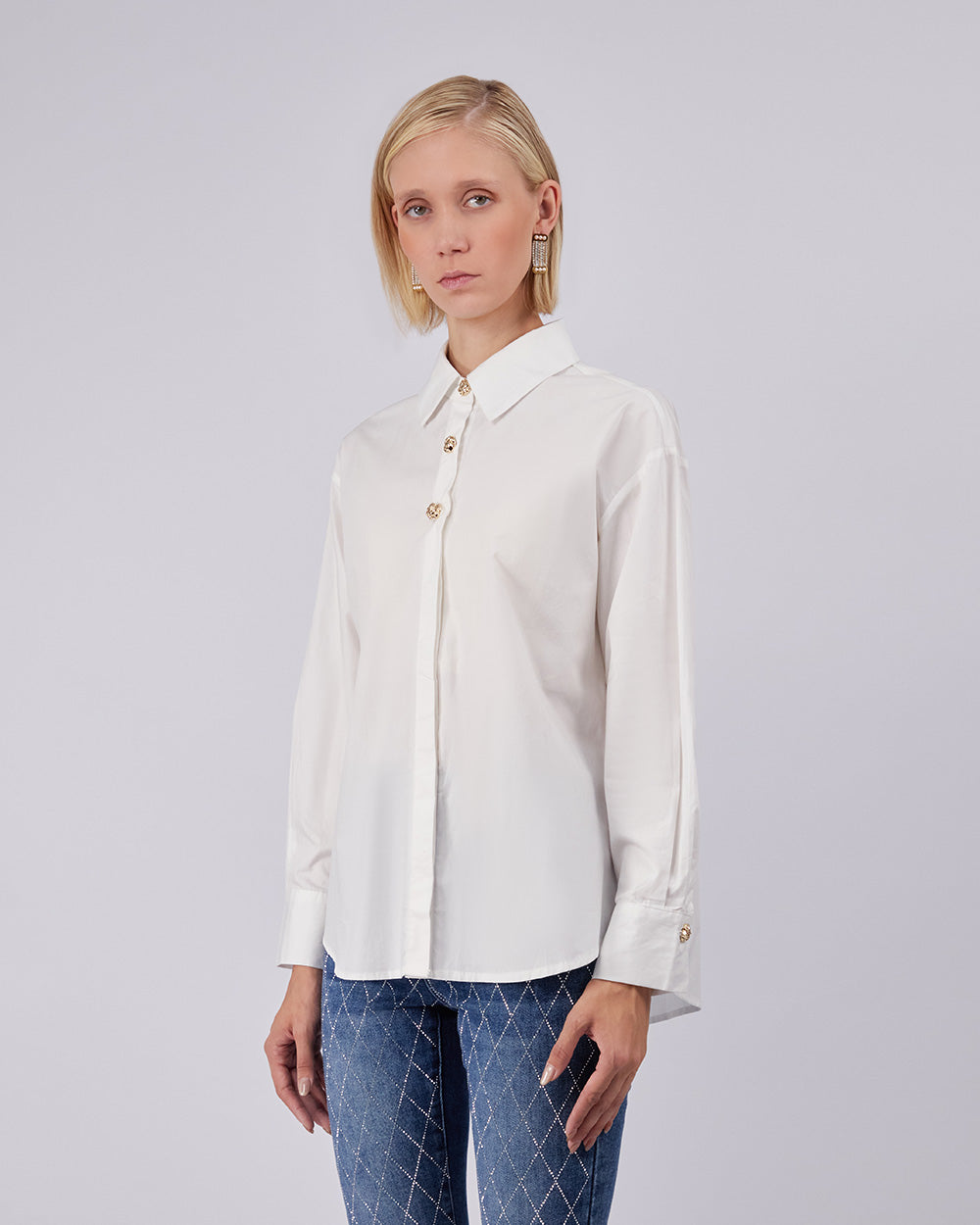 Bianca Gold White Shirt