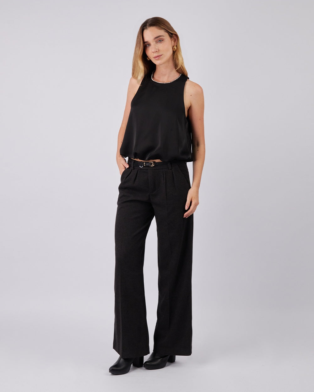 Top Negro Globo Sparkle