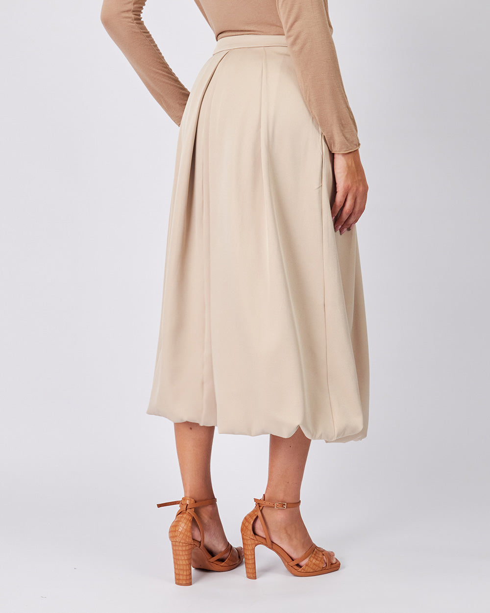 Beige Balloon Skirt