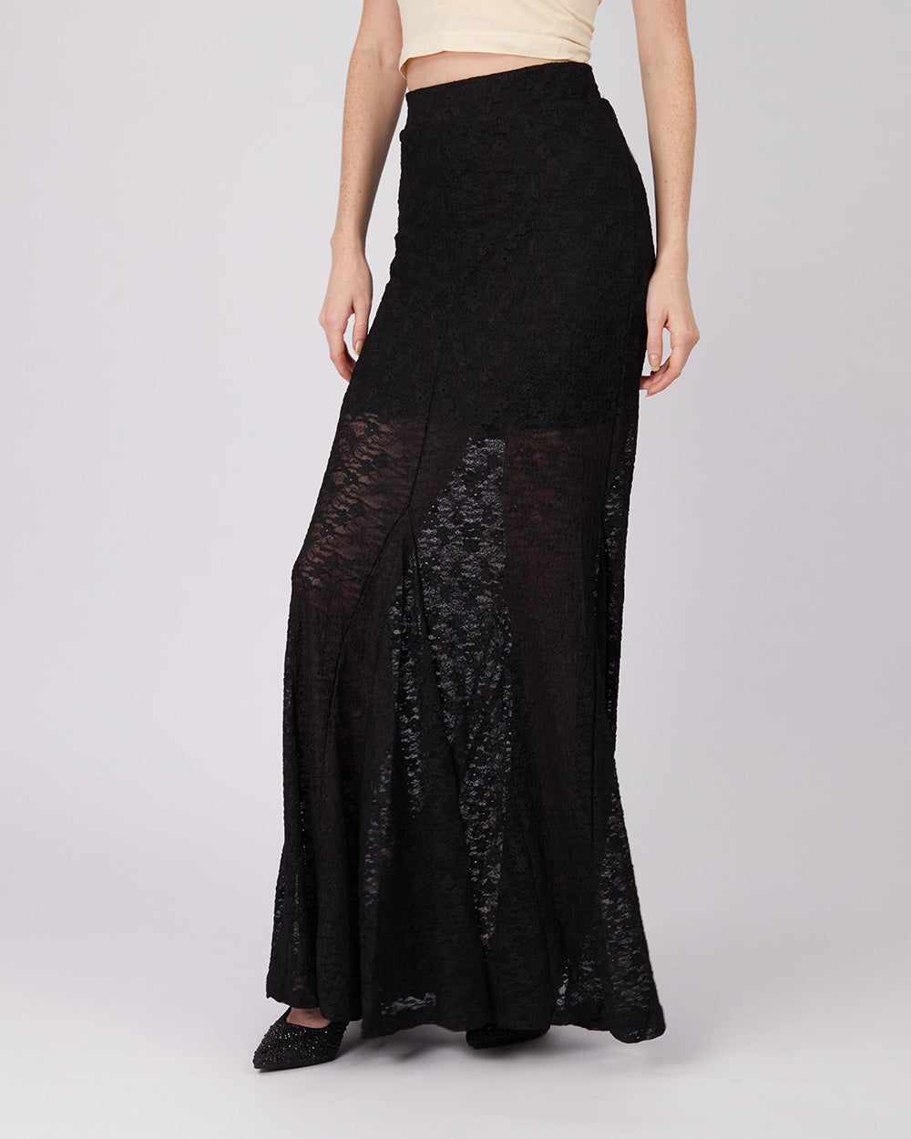 Black Lace Mermaid Skirt