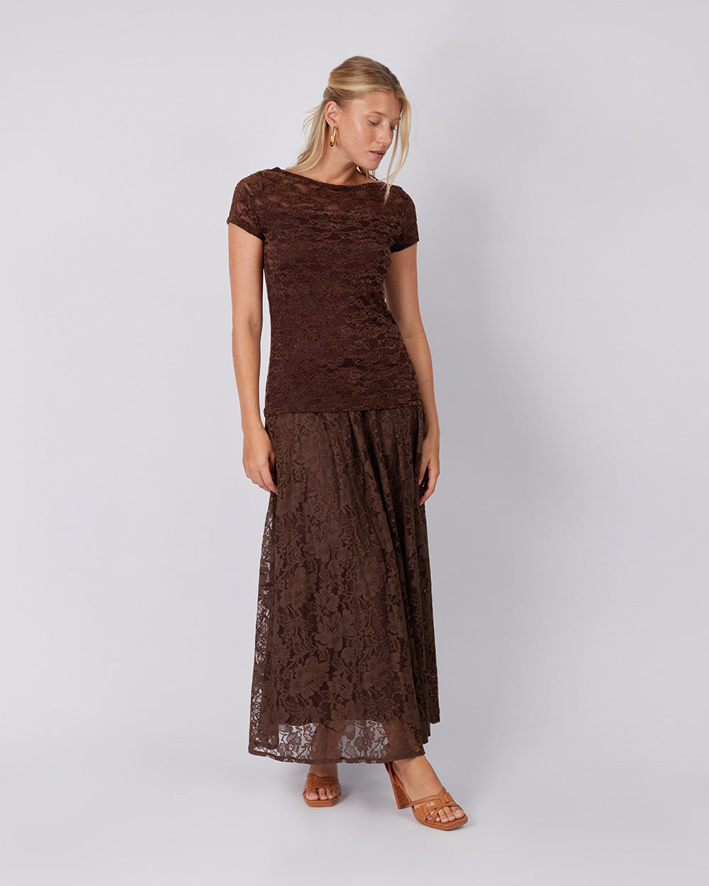 Brown Lace Skirt