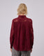 Burgundy Lace Blouse