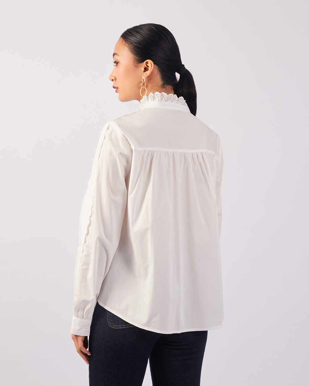 White Broderie Blouse