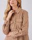 Beige Suede Shirt