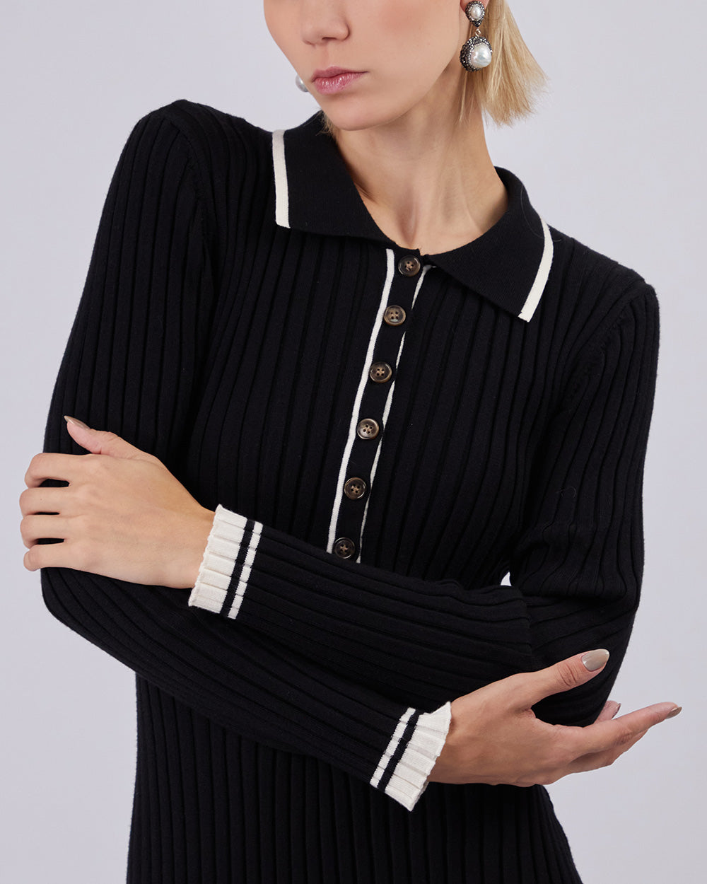 Kate Black Knitted Dress