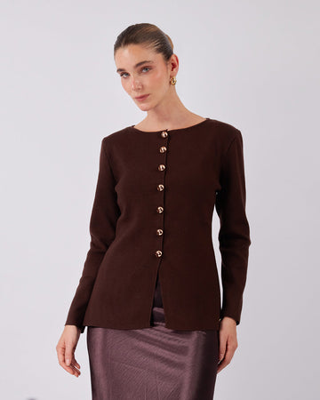 Chocolate Knitted Sweater