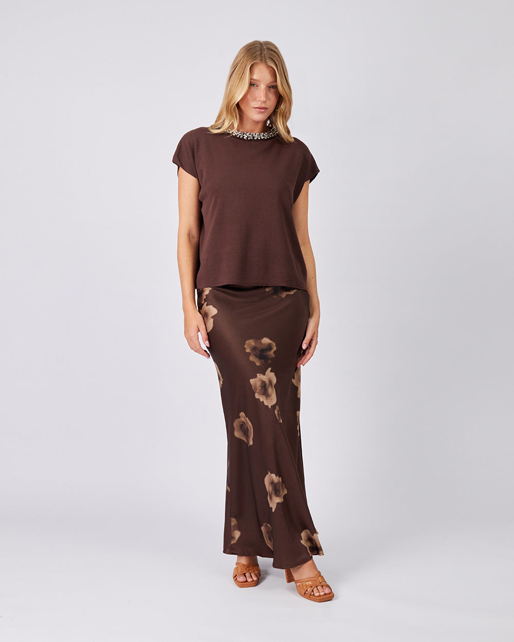 Brown Sweater Central Drape