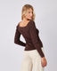 Brown Sweater Central Drape