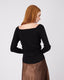 Black Draped Sweater