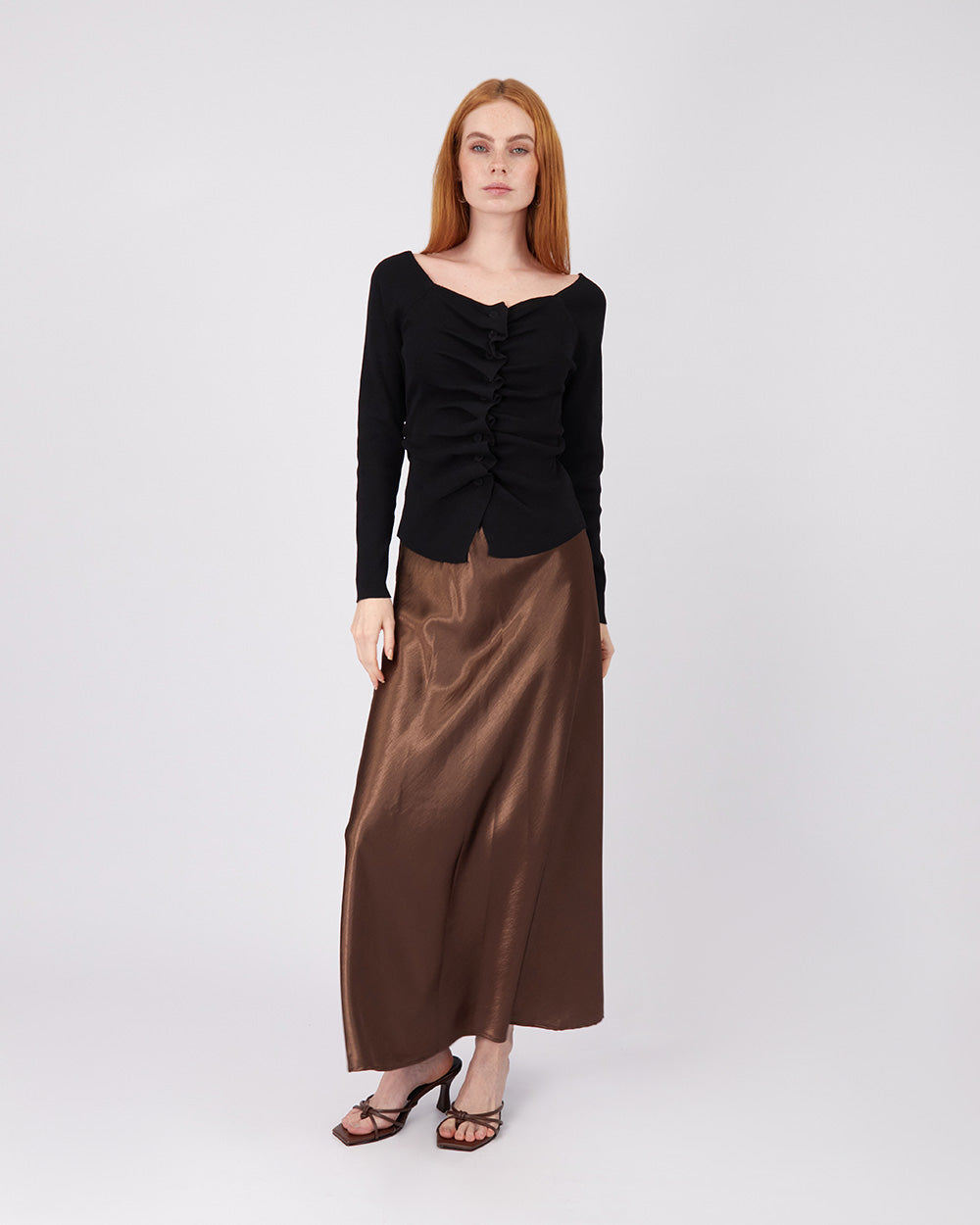 Black Draped Sweater