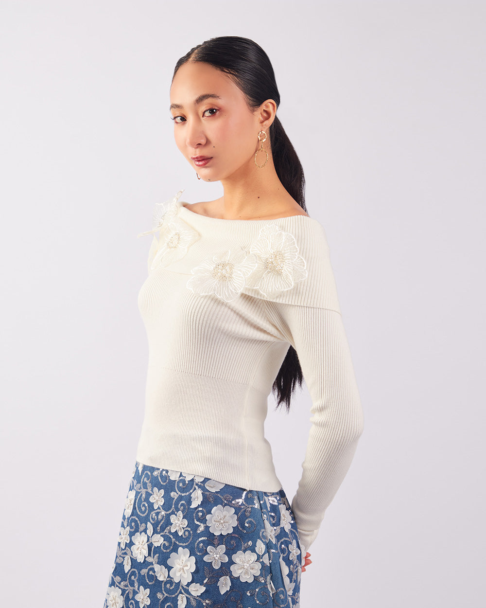 Ivory Dahlia Sweater