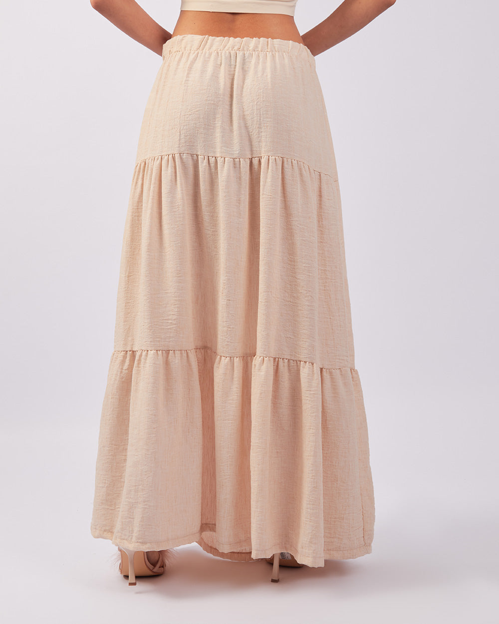 Beige Linen Skirt