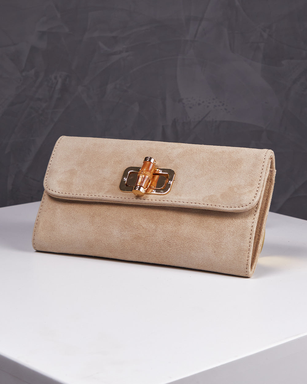 Beige Suede Handbag