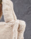 Beige Fur Bag Double Handle
