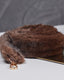 Brown Fur Bag Double Handle