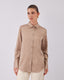 Beige Satin Shirt