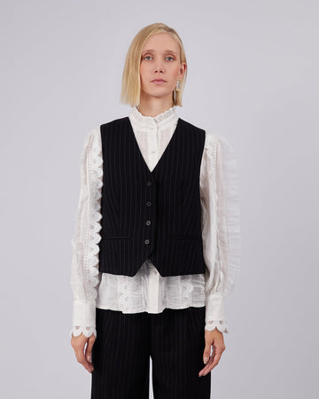 Black Tweed Vest
