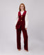 Burgundy Velvet Vest
