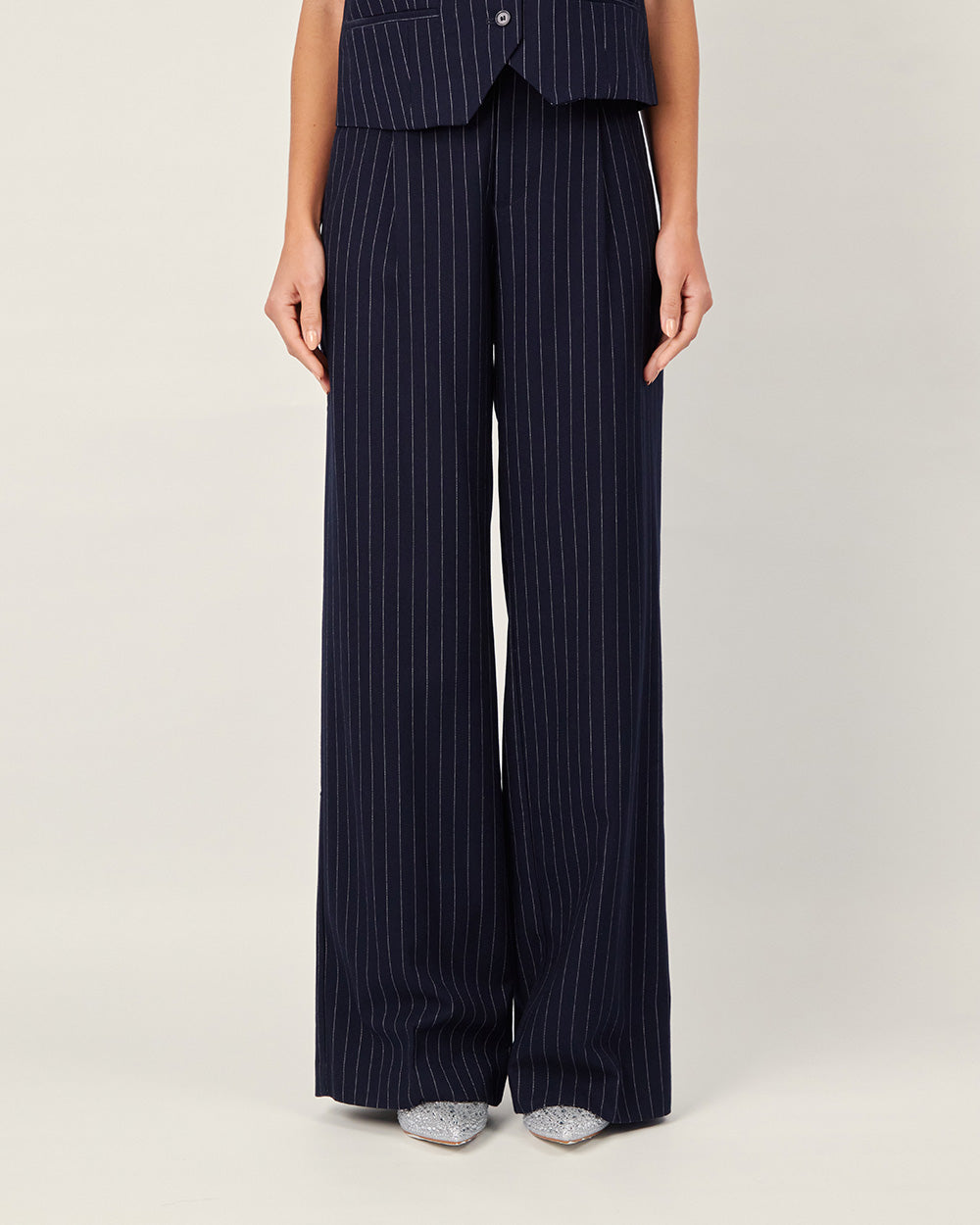 Striped palazzo pants