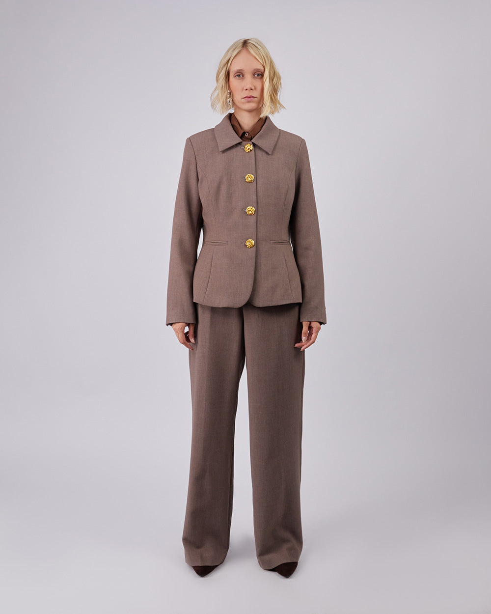 Grey Straight Leg Pant