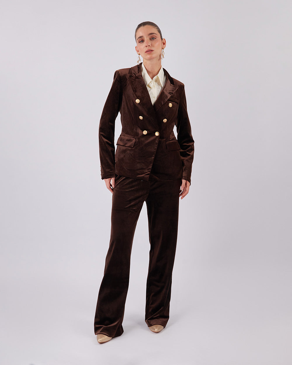 Chocolate Velvet Blazer