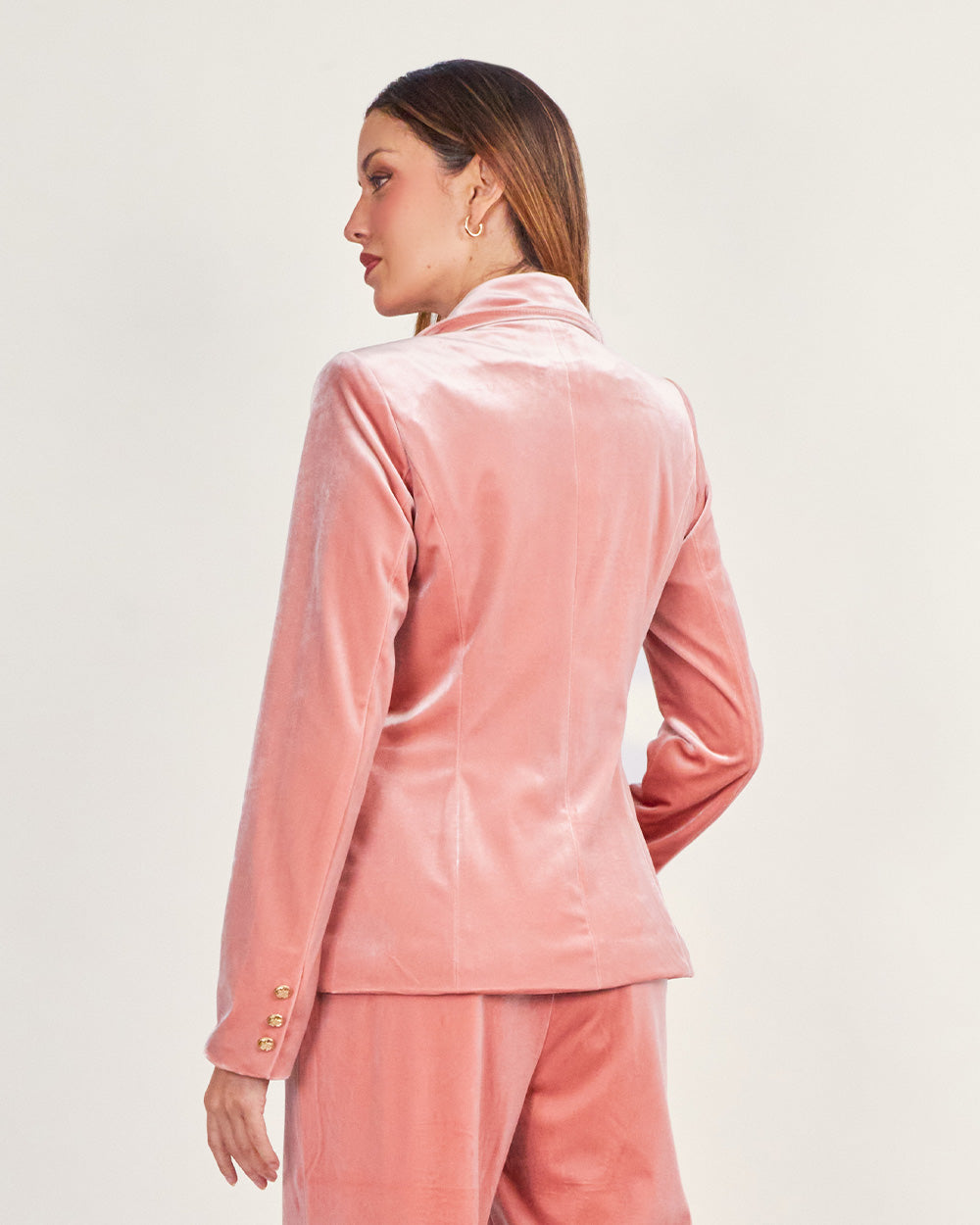 Melon velvet blazer