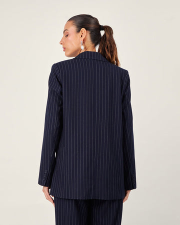 Striped blue blazer