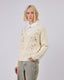 Cream Knitted Sweater With Appliqués