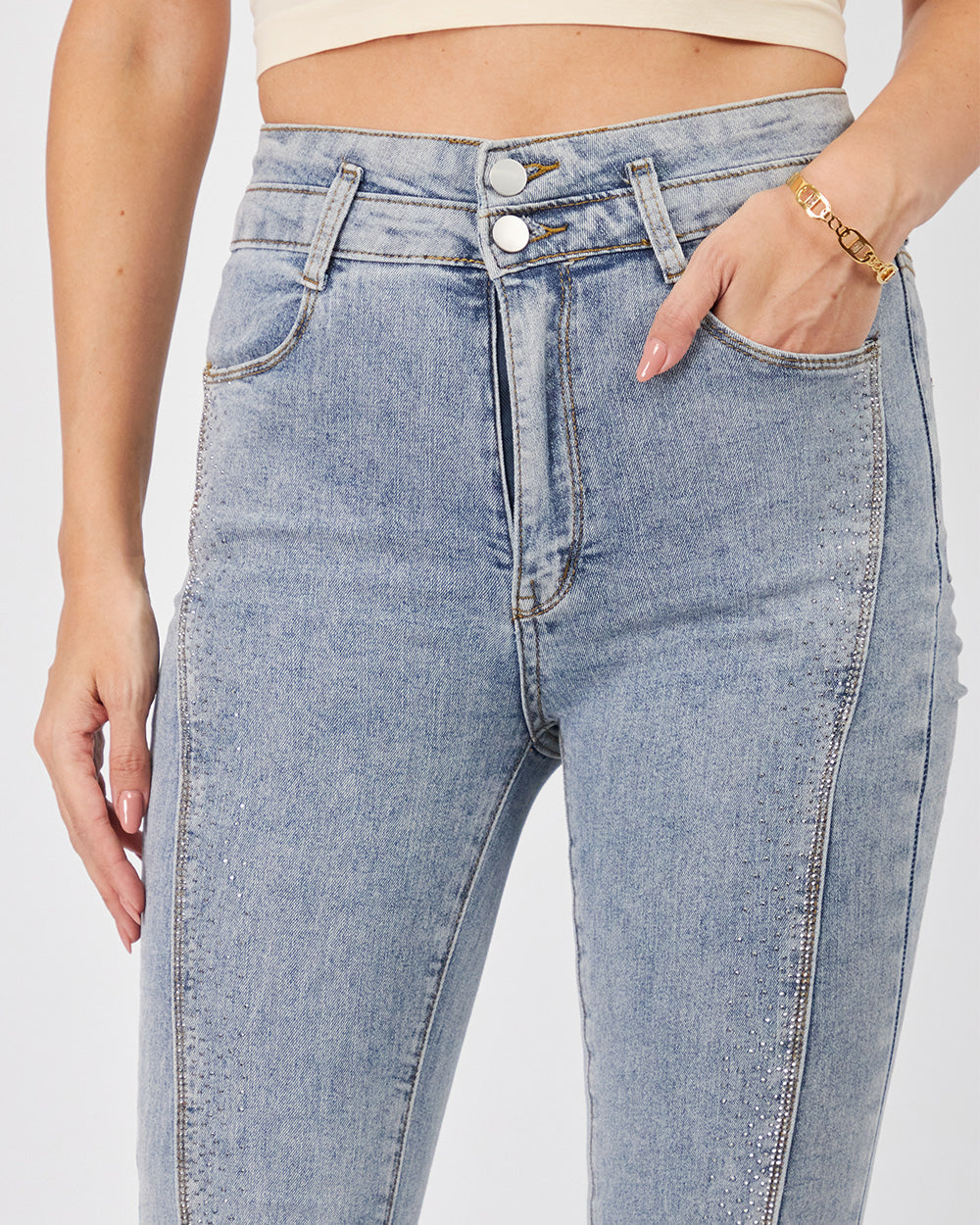 Blu Pant Denim Sparkle