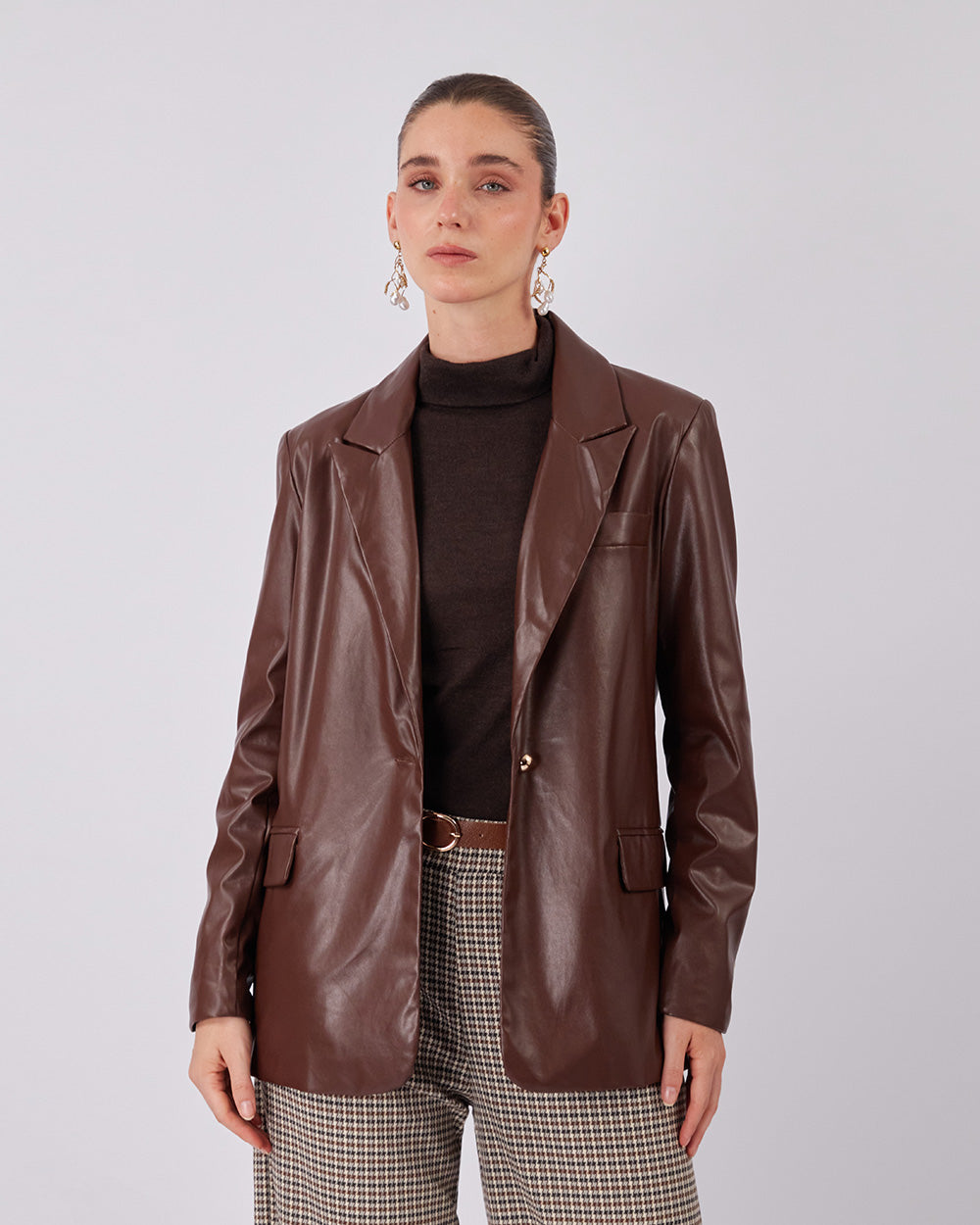 Brown Vegan Leather Bag