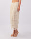 Cream Fringe Skirt