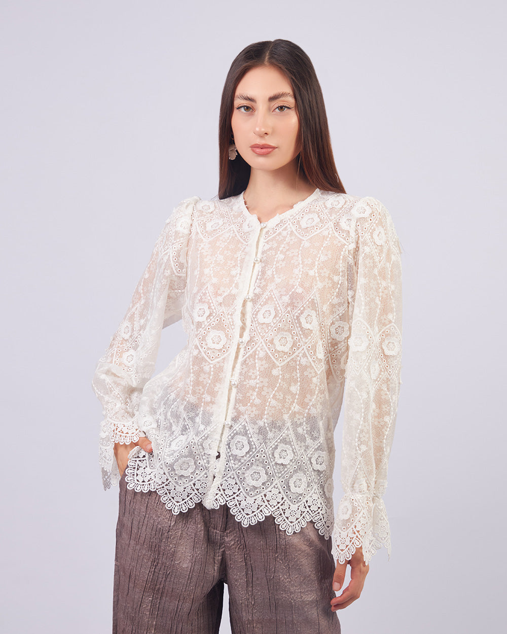 Pearl Broderie Blouse