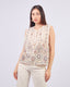 Beige Blossom Vest