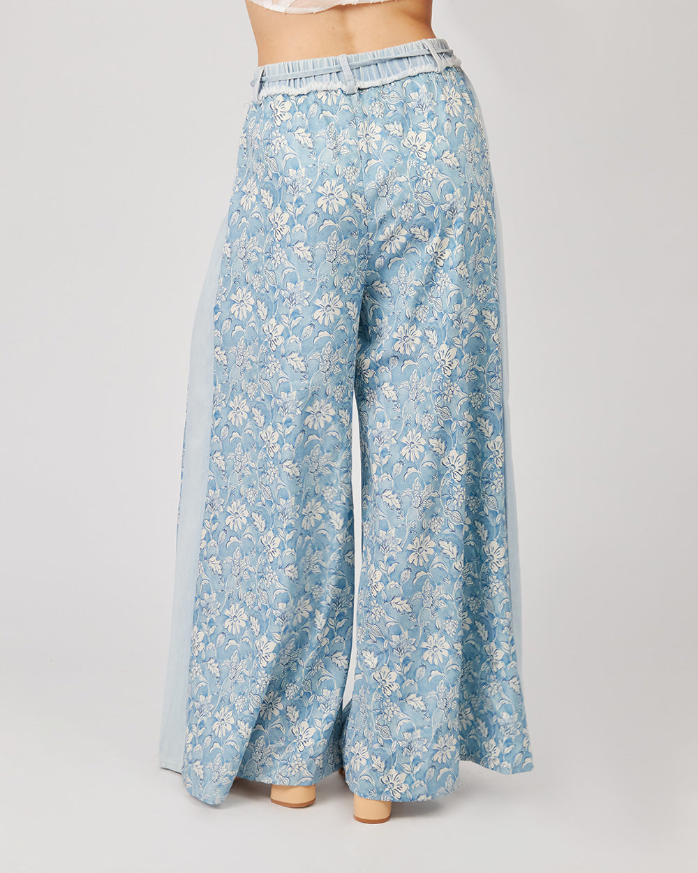 Light Blue Patterned Pants