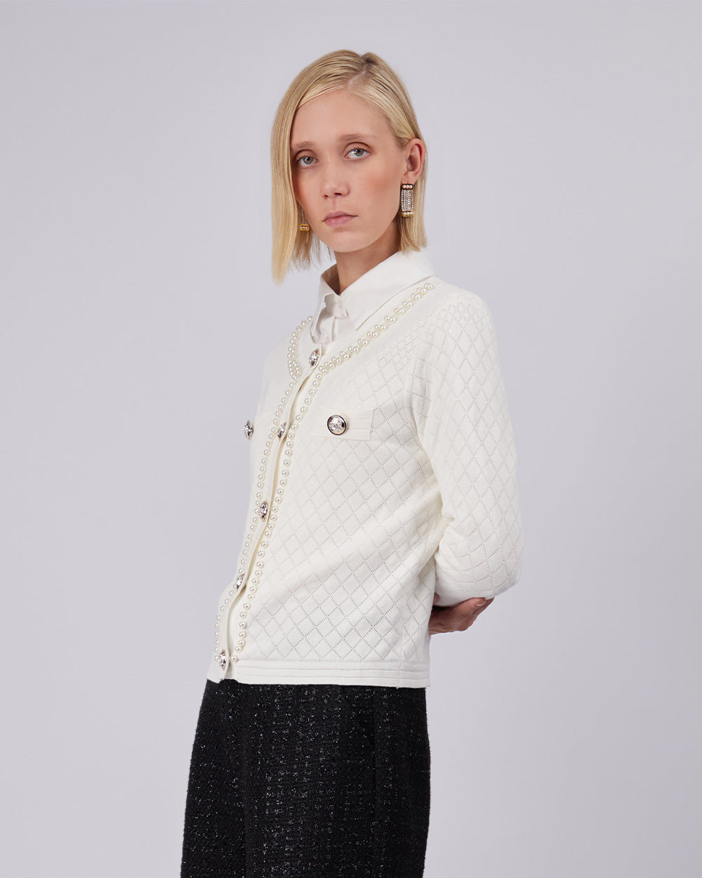 White Knitted Jacket