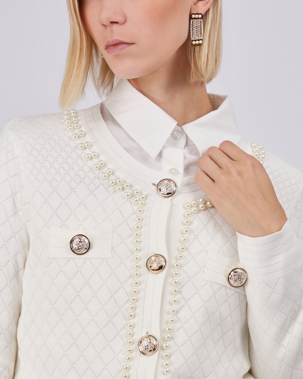 White Knitted Jacket