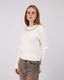 White Crochet Knit Sweater