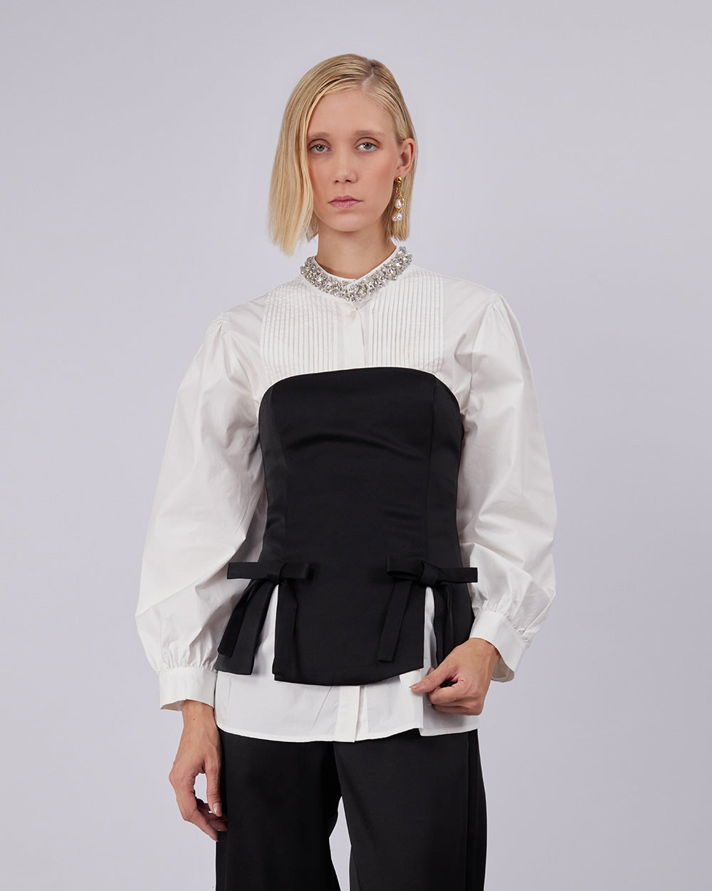 Black Strapless Top Ties