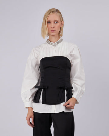 Black Strapless Top Ties