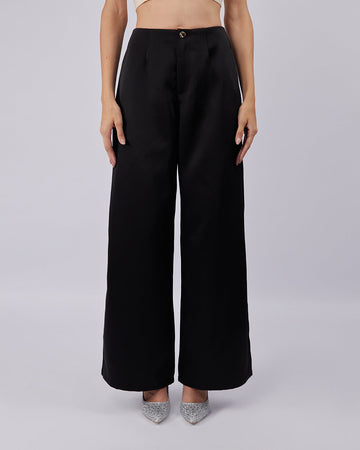 Black Satin Pants