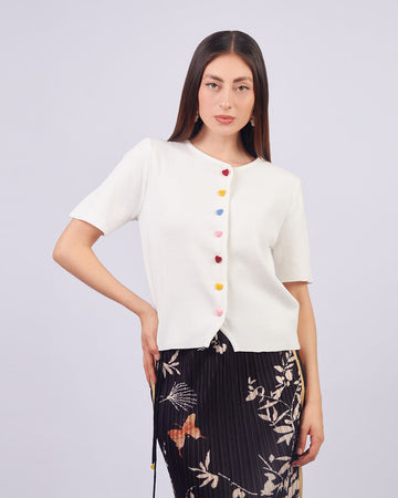 White Amore Top