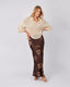 Beige Knitted Sweater 3/4 Sleeve