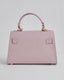 Lilac Handbag With Handle And Gold Buckle