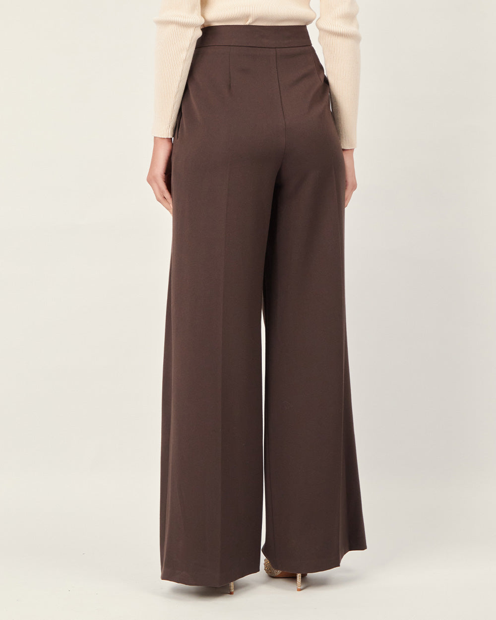 Brown buckle palazzo